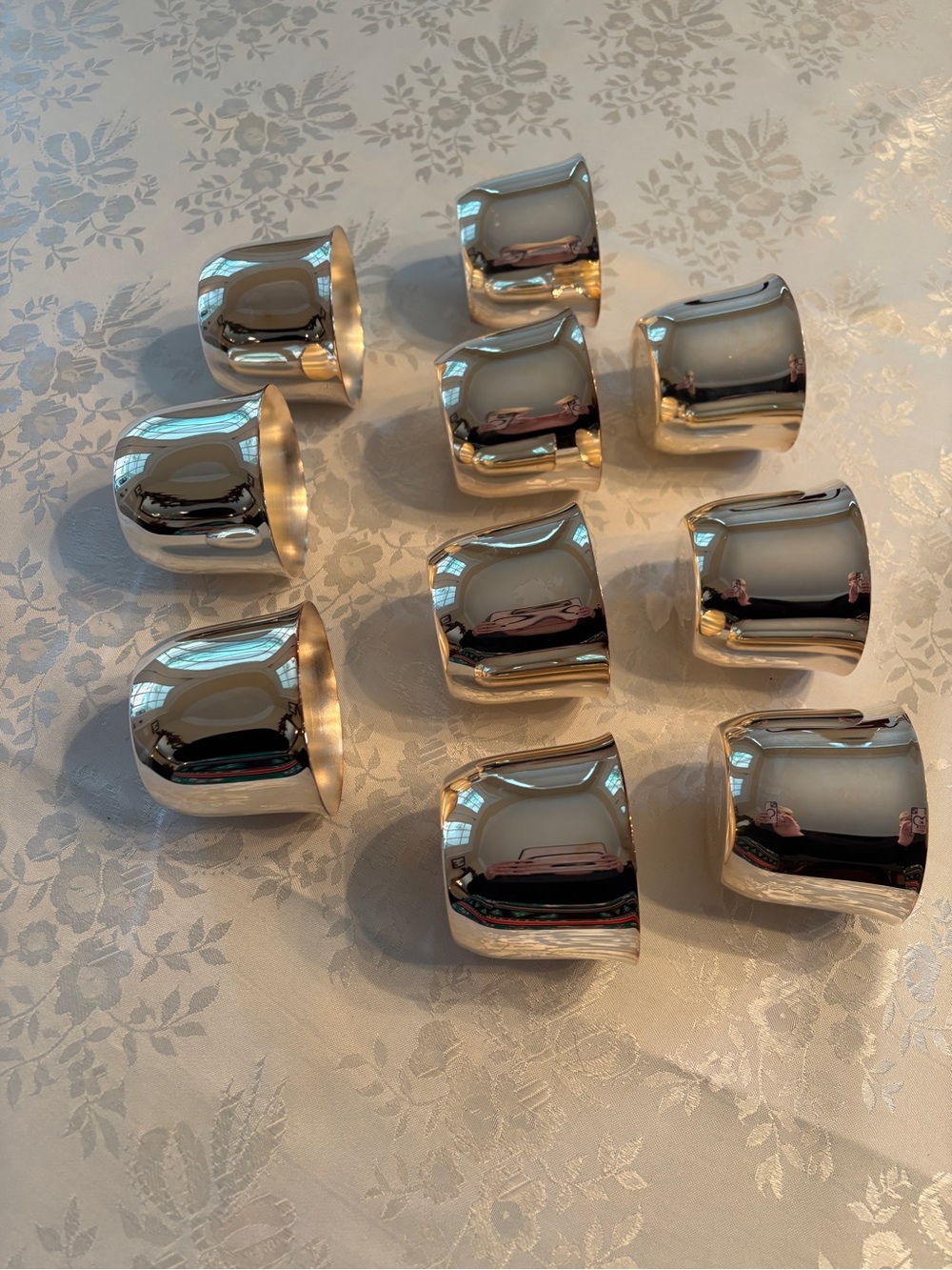 Tounton Silversmith Sheridan Silver Plate Vtg Cir 1948 Punch Cups Set Of Ten
